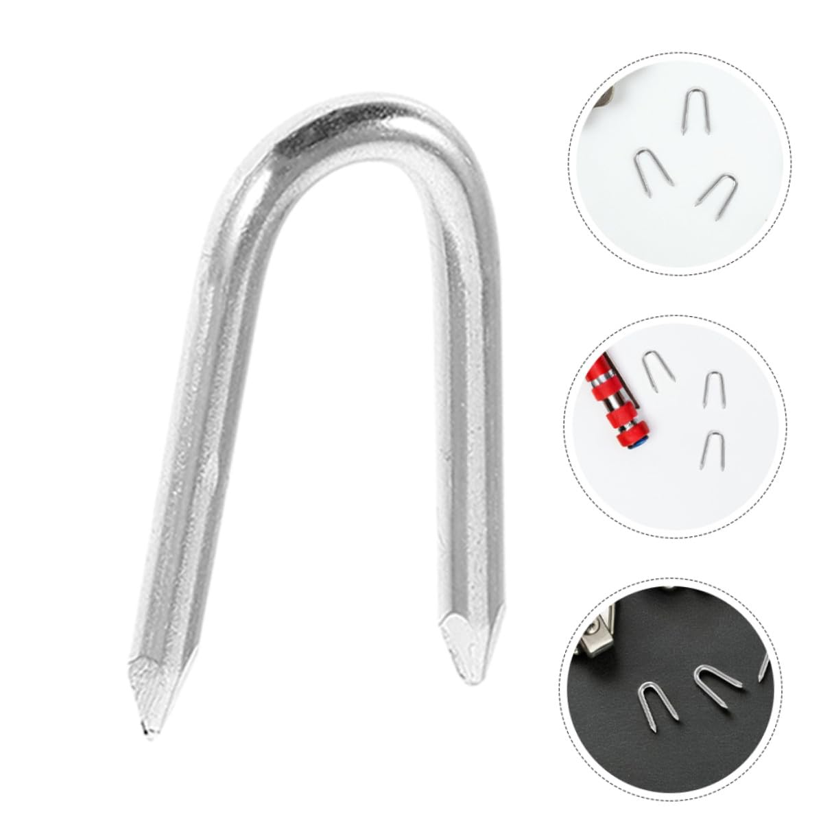 200pcs Galvanized U-Shaped Fence Nails Wire Fencing Staples for Garden and Farm Wire Mesh Securing Heavy Duty 1-inch Fence Clips for Outdoor Use