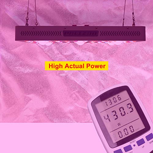 Phlizon CREE COB Series 2500W LED Plant Grow Light Full Spectrum Indoor Plants Light Growing Lamp CREE COB LED Grow Light with Monitor Adjustable Rope -2500W(Actual Power 440watt)