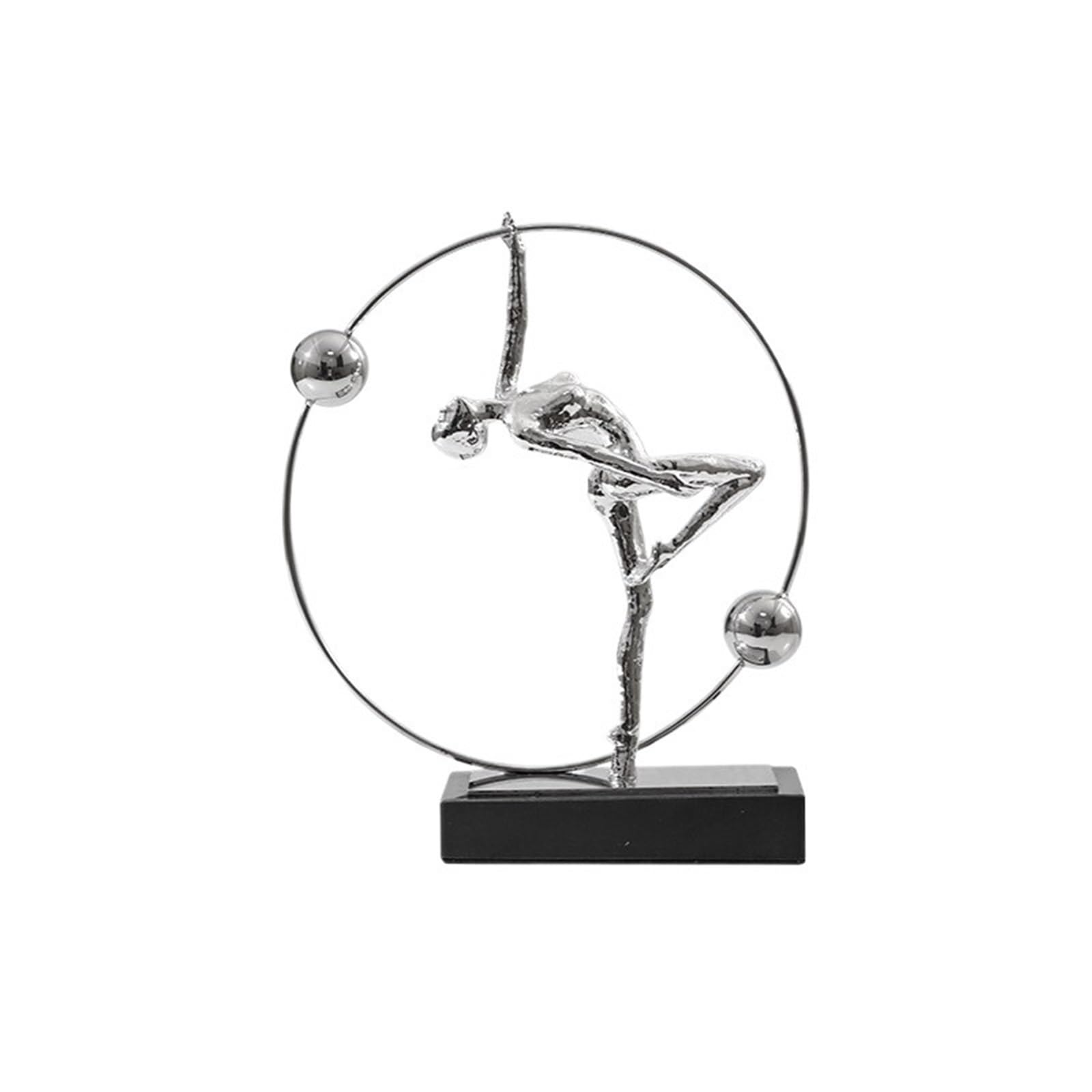 DFHS46JK Table Decorations Modern Light Luxury Character Sculpture Ornaments Creative Arts Handicraft Home Furnishings Ornament Art Statue(Silver)