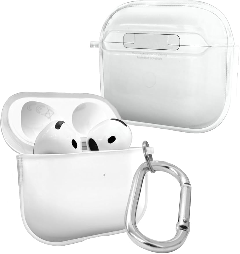 シズカウィル AirPods 4 クリアケース 透明 クリア ケース カバー カラビナ付 C03 1個 ケース 03 クリア APPODS4C03CL