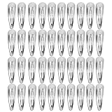 40 Pcs 2 Inch Silver Metal Snap Hair Clips No Slip Hair Barrettes For Women Hair Accessories(Silver)