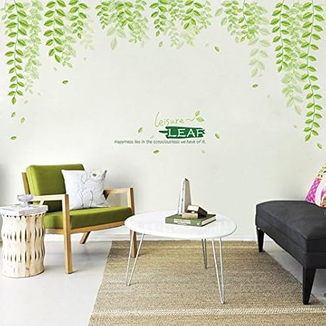 Amazon ウォールステッカー 壁紙ポスター おしゃれ 北欧 木 花 葉 田園装飾 大きめサイズ バスルーム キッチン ベッドルーム ダイニング リビング ルームミラー オフィス 寮 ホーム Diy モダンアート M0024 ウォールステッカー オンライン通販