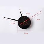 DIY Wall Clock, 40cm Small Black Silent Acrylic Frameless 3D Wall Clock Decor Sticker, for Home Living Room Bedroom Office Decoration, Modern Simple European Style Clock