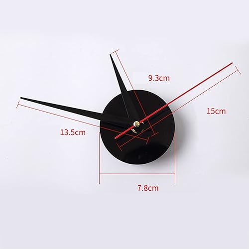Miniatura 3 de Reloj de pared DIY, reloj de pared DIY sin marco, reloj de pared DIY 15.7 in pequeño negro moderno simple estilo europeo silencioso acrílico sin