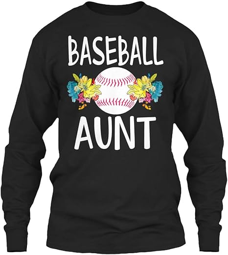 Amazon.com: Cute Baseball Aunt Shirt. Long Sleeve Tshirt - Gildan 6.1oz