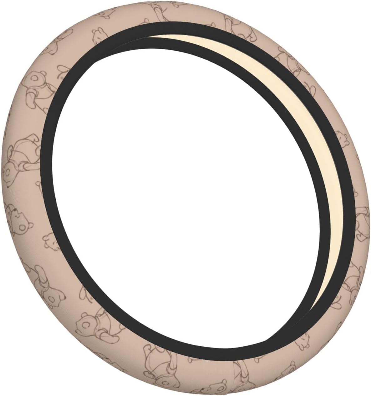 くまのプーさん 車用 ハンドルカバー 軽自動車 軽 普通車 ステアリングカバー おしゃれ 滑り止め 汚れ防止 手触りよし アクセサリー 内装品 高級 滑り防止 オールシーズン対応 38cm