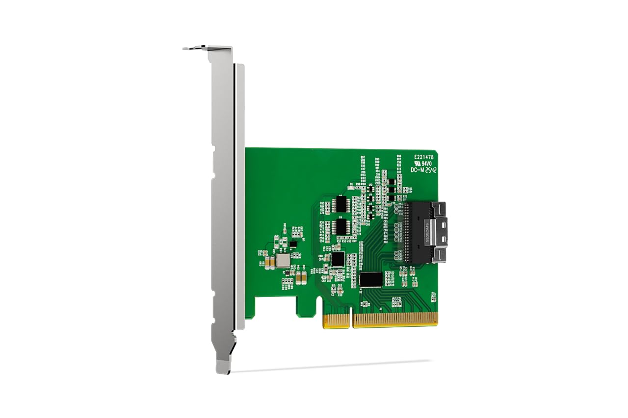 ICY Dock Carte Adaptateur NVMe PCIe 4.0 x8 avec 1 connecteur SlimSAS 8i (SFF-8654) et Redriver (Bifurcation PCIe requis) - EXLink MB409A4