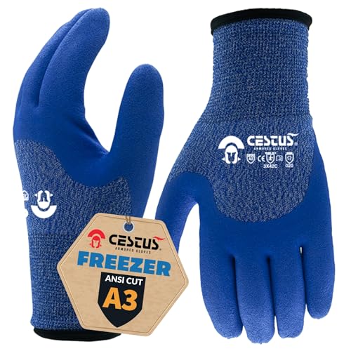 Cestus C-13, Freezer Gloves for Working in Freezer, Winter Work Gloves for Men, A3 Cut Resistant, Insulated for Cold Weather, Large