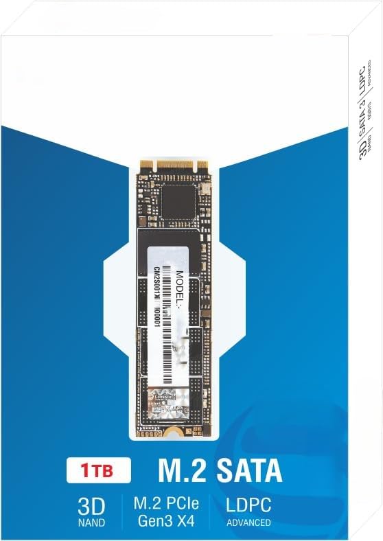 Image of 1TB M.2 SATA SSD 2280 Internal Solid State Drive | Up to 550MB /s Read & 500MB /s Write | High-Speed Storage Upgrade | Compatible with Laptop & Desktop
