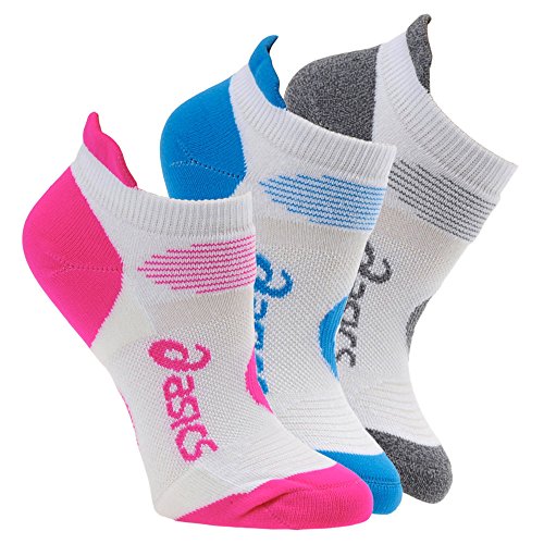 ASICS Women's Intensity Single Tab Socks (3 Pairs), White, Medium