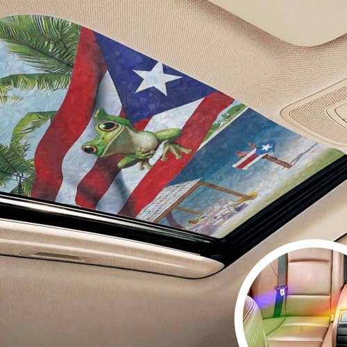Película de privacidad para ventana con bandera de Puerto Rico miniatura 2
