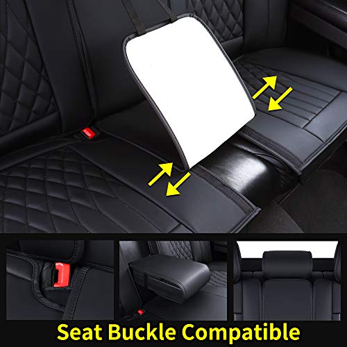 Image of Aierxuan Seat Covers for Toyota Camry, Honda Civic (Black, Rear)