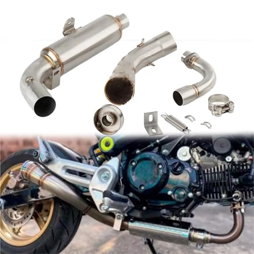 Pot d'échappement Moto pour Honda MSX 125 Grom 2013-2024 avec Collecteur de Liaison Ligne Complète