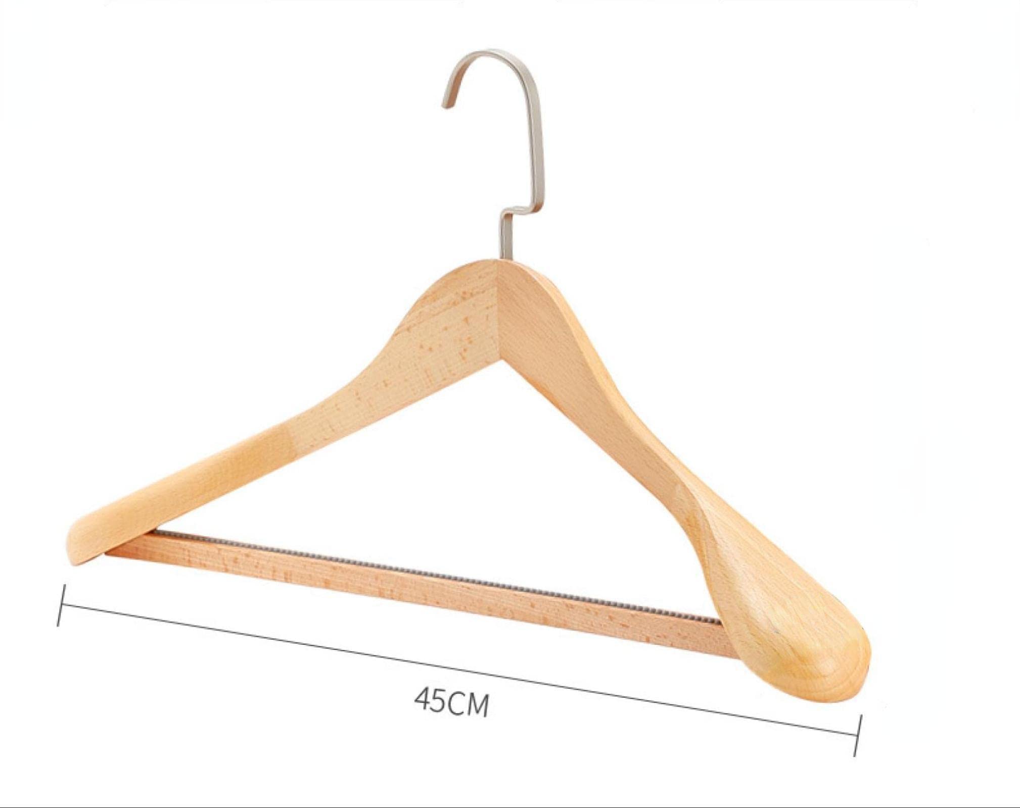 Hochwertiger Kleiderbügel aus Holz mit Breiten Schultern – Anzugbügel aus Massivholz D (E), E