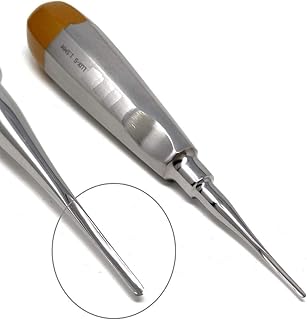 Dental Luxating Elevator Straight 1.5mm, Gold Handle, Stainless Steel