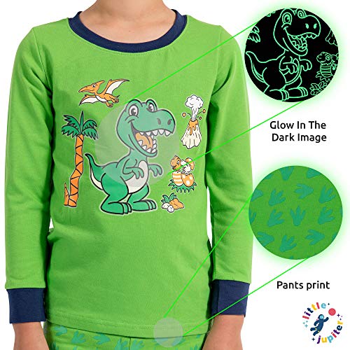 Little Jupiter Pajamas for Boys - Glow In The Dark - Dinosaur - Space Astronaut - Shark - Christmas PJ's for Boys & Girls4