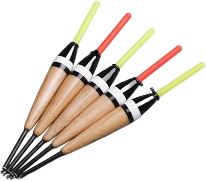 Balsa Wood Fishing Floats High Buoyancy Standing Type Sensitive Detection for All Water Environments Khaki 5 Set2g