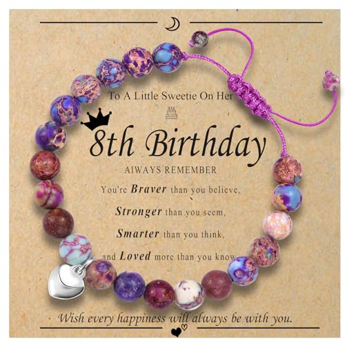Image of 6th 7th 8th 9th 10th 11th 12th 13th Birthday Gifts for Girls Bead Bracelet for Daughter /Granddaughter /Niece /Friends /Sisters