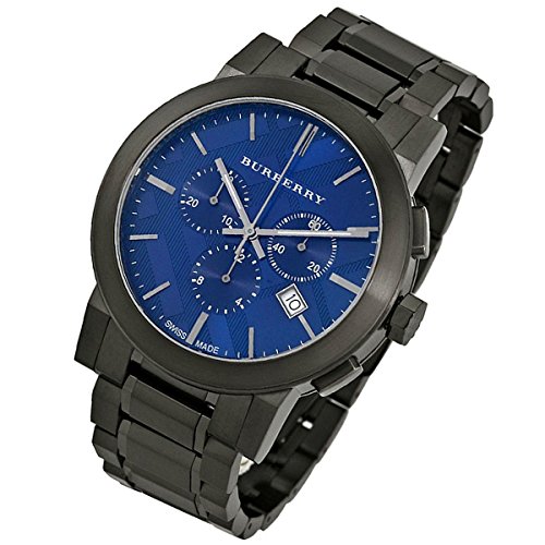 BURBERRY Burberry Watch BU9365 CITY City Men's Chronograph Check Dark Gray x Blue [Parallel Import]