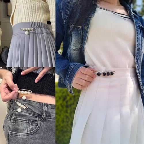 15 Pieces Pearl Brooch Safety Pins, Pant Waist Tightener Pins for Clothes Sweater Shawl Collar Dress Cardigan Shirt Jeans Decoration Accessories for Women Girls2