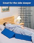 Fanwer Positioning Oreiller à haies pour couchage latéral (3 en 1), 40 Degré Triangles de lit & Positionnements du corps pour la douleur dorsale, prévention des litières, après chirurgie, genoux élevés, grossesse