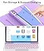 Touch Keyboard Case for Samsung Galaxy Tab S10+ Plus / S9+ Plus / S9 FE+ Plus 12.4 Inch Case with Trackpad, Backlit Keypad Galaxy Tablet Cover with Detachable Key Board for Samsung 12.4'' Tab, Purple