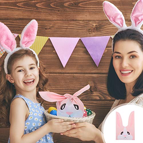 Hemoton sacos de presente de Páscoa, 50 peças, sacos de presente de coelho, sacos de brinde de festa
