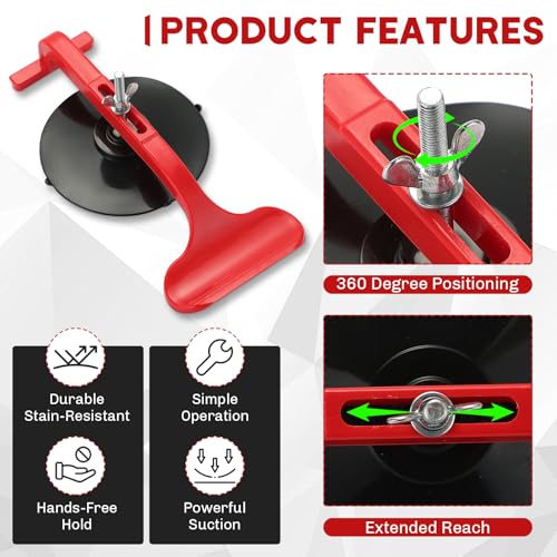 Image of 6 Pack Suction Cup Clamp Set | Class Clamps Kit for Car Convertible Glass Windshield Top Repair Gluing, Convertible Top Suction Cup Clamp