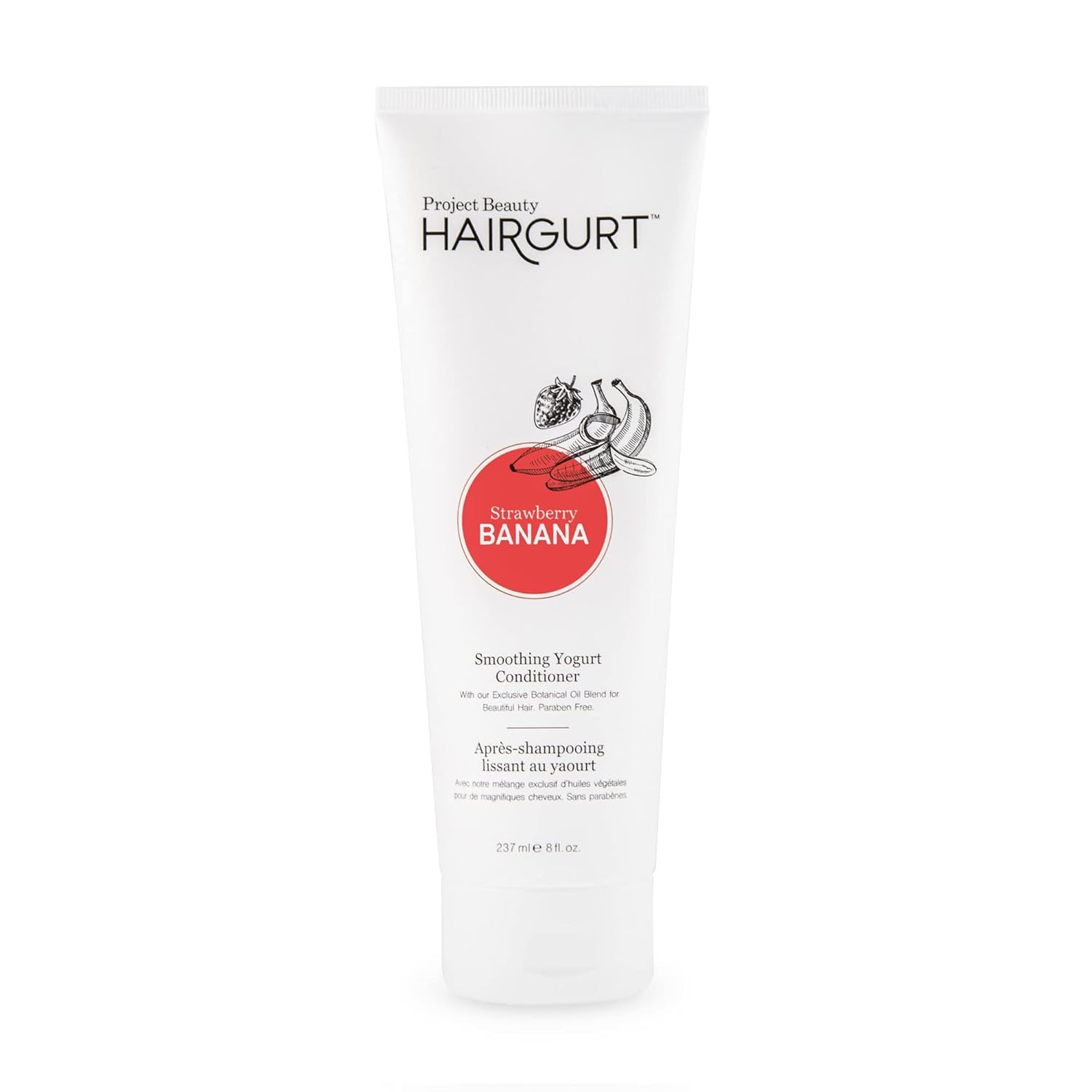 Strawberry Banana Smoothing Hair Care Set – Shampoo + Conditioner + Mask – Frizz Control for Color-Treated Hair – Natural & Sulfate-Free