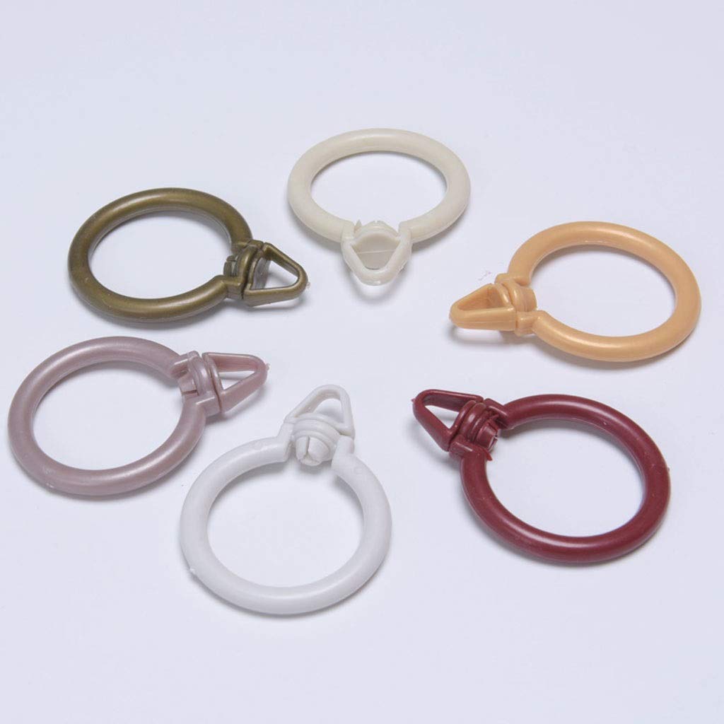 Anelli per Tende 50 Pezzi Anelli per Tende da Doccia Anelli per Tende in plastica Gancio Appendiabiti Bagno Drappo Loop Clip Glide Bagno Doccia Asta per Finestra, Anelli da 1,3 Pollici (Colore: Rosa)