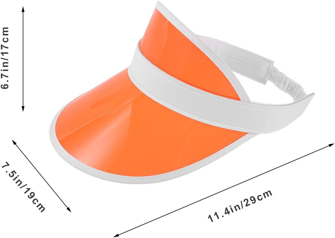 Sun Visor Hat for Men and Women, Orange Wide Brim Sunproof Headband, One Size Fits, Outdoor Running and Beach Workout Hat