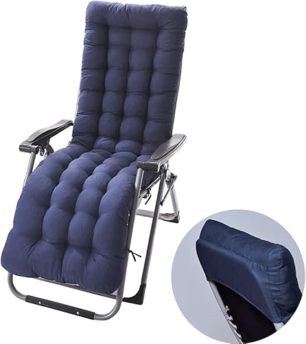 Cojines para silla tumbona, colchón para tumbona de 67 pulgadas con respaldo antideslizante y funda elástica para jardín, exterior, interior, sofá,