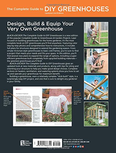 Black & Decker The Complete Guide to DIY Greenhouses, Updated 2nd Edition: Build Your Own Greenhouses, Hoophouses, Cold Frames & Greenhouse Accessories (Black & Decker Complete Guide) - Thumbnail 2
