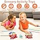 Juvanovo Sensorik Activity Board, Sensorisches Aktivitätsbrett Silikon, Doppelseitiges Aktivitätsbrett mit 11 Bunter Stick, Sensorische Spielzeug für ADHD OCD ADD Autismus (Ananas)