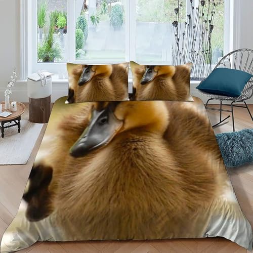 Housse de couette King microfibre de qualité supérieure Animaux Land imprimé 3D - 3