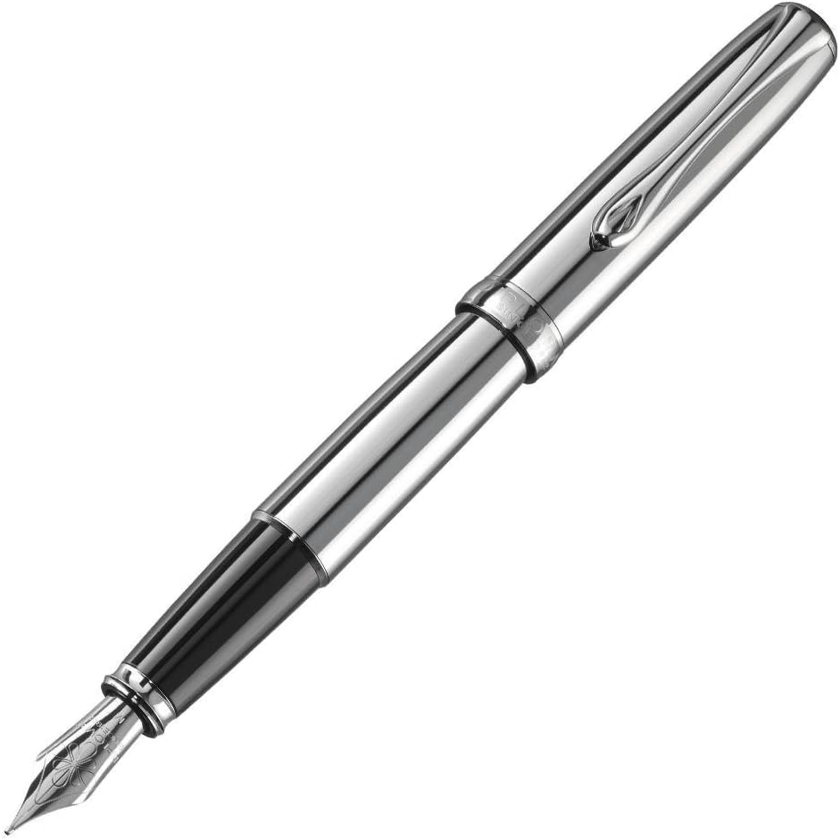 Diplomat Excellence A2 Fountain Pen with Steel Broad Nib - Black Lacquer