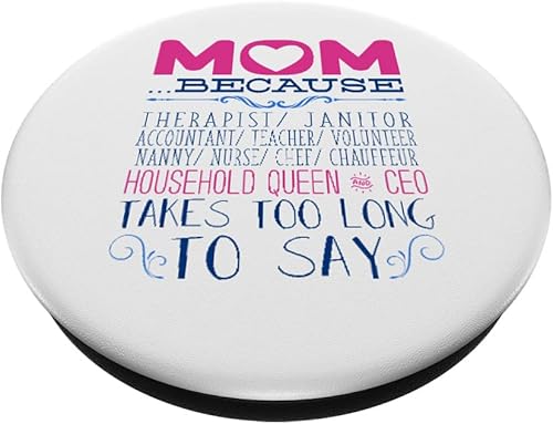 Miniatura 2 de PopSockets intercambiables para el Día de la Madre, Día de la Madre, Mamá y Reina, CEO Stay at Home