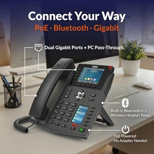 Fanvil X5U V2 Teléfono IP Empresarial VoIP miniatura 5