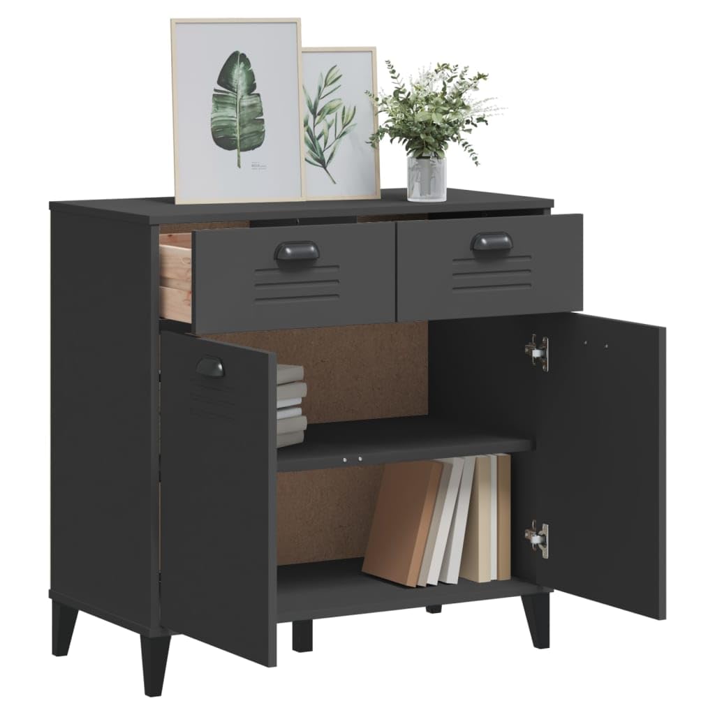 Credenza VIKEN antracite, 80 x 40 x 80 cm, in legno