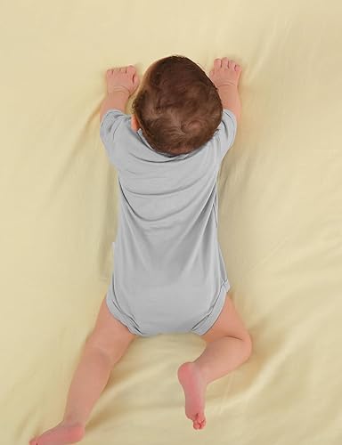 Miniatura 8 de Jimonda Mameluco de manga corta para bebé, niños y niñas, trajes de rayón para recién nacidos, ropa de bambú