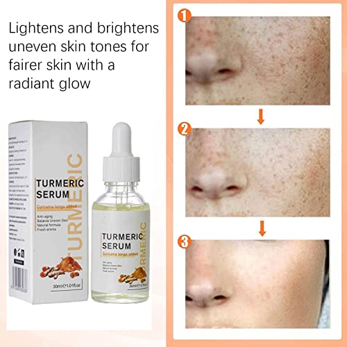 2023 New Turmeric Dark Spot Serum Oil, Turmeric Repair Face Serum, Suitable For All Skin Types (2Pcs-60Ml) #TOP4