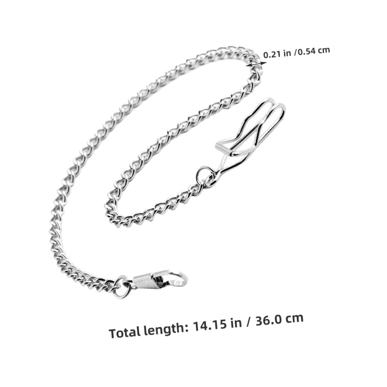 VALICLUD 2pcs Vintage Metal Pocket Watch Chain for Pants Replacement Wallet Chain Accessories Retro and Finish