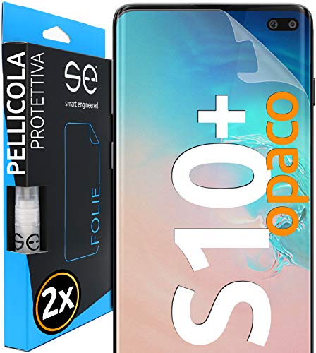 smart engineered 3D Pellicola opaca di protezione dello schermo per Samsung Galaxy S10 Plus antiriflesso [2 pezzi Opaco, Case-friendly, Pellicola Protettiva TPU