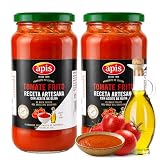 Tomate Frito Apis, Tomate frito Receta artesana con aceite de oliva, Elaborado con tomates de temporada cultivados al sol, Sin Gluten, Producto Español, Contiene 2 Tarros de cristal de 550 gr