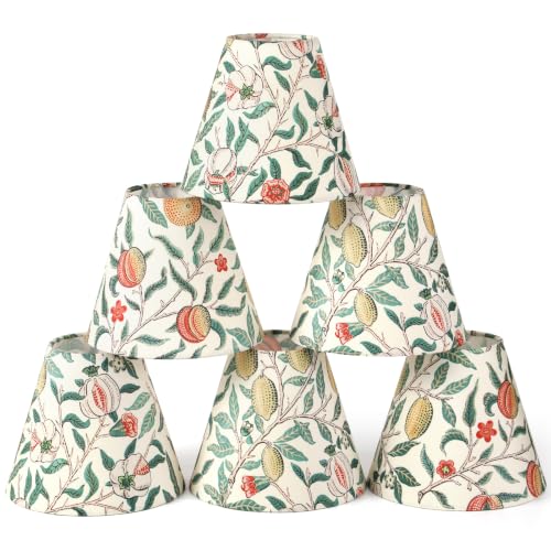 VIHOSE 6 Pack Morris Small Chandelier Lamp Shades, Fruit