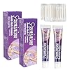 2 PCS Creme Intima Lenitiva Donna con 100 Bastoncini di Cotone, Crema Lenitiva per Prurito e Bruciore Intimo, Crema Antiprurito Intima, Crema Cura Prurito Intimo, Formula Delicata (Viola)