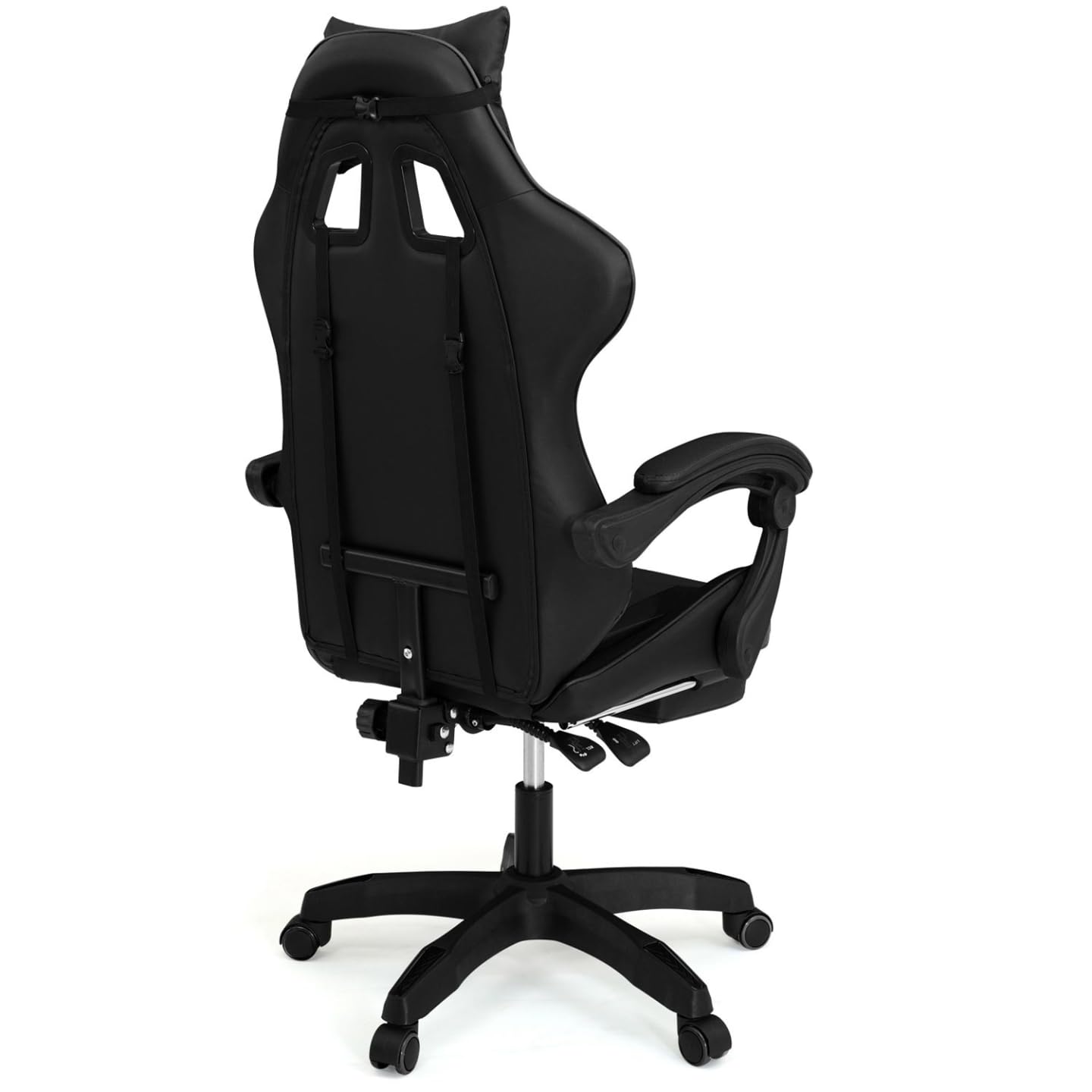 IDMarket - Fauteuil de Gaming Alex réglable avec Repose-Pied Noir