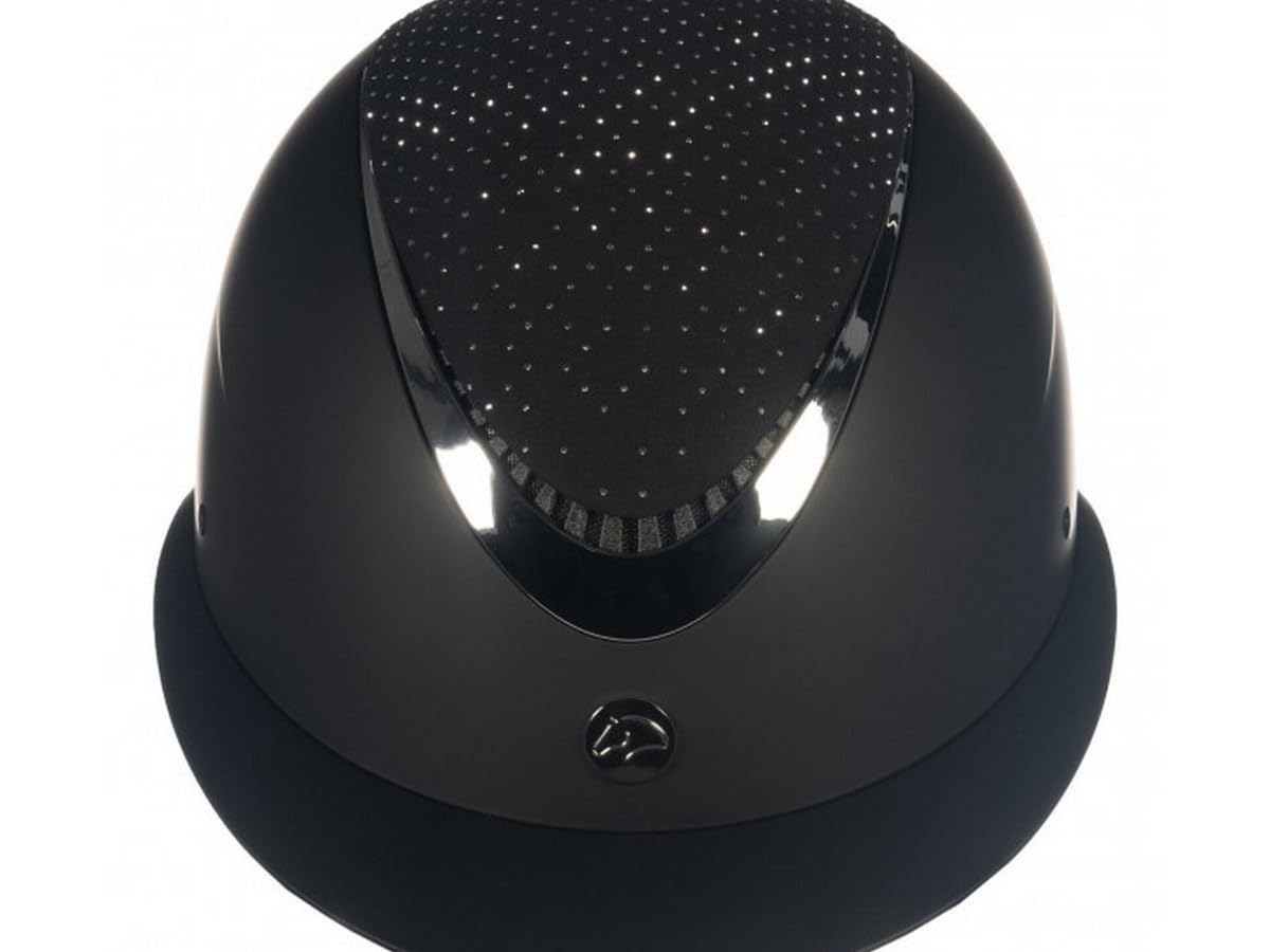 HKM Uniseks Alarion Diamond Kask jeździecki Czarny/Srebrny S
