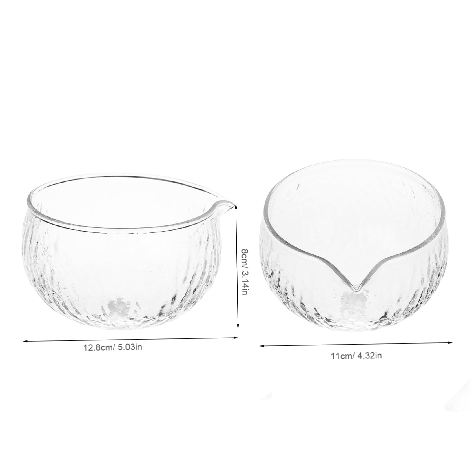 DECHOUS Matcha Bowl with Spout Elegant Japanese Tea Mixing Bowl Clear Glass Design for Daily Use Lightweight and Easy to Store for Matcha Tea Enthusiasts