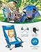 KingCamp Low Beach Chair, Folding Portable Chairs for Adults lightweight Extra Wide Ergonomic High Mesh Back Seat 300lbs Heavy Duty Oversized Gear with Carry Bag for Outdoor Lawn Camping Picnic